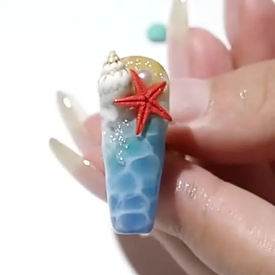 

New Dry Mini Color Starfish Nail Jewelry 3D Ocean Star Summer Nail Decoration