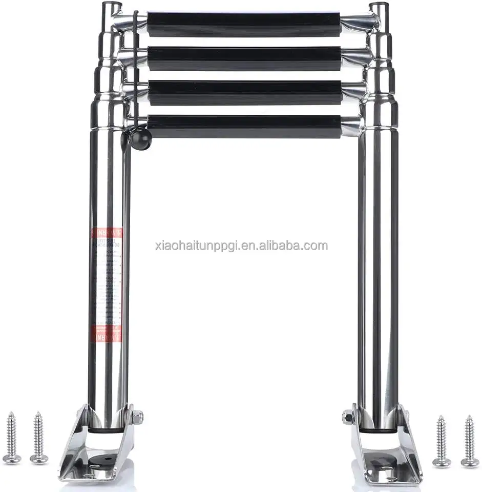 

Little dolphin Accessory AISI316 Stainless Steel Boat Ladder Telescoping Drop Marine Boat Ladders 3 steps 4 steps