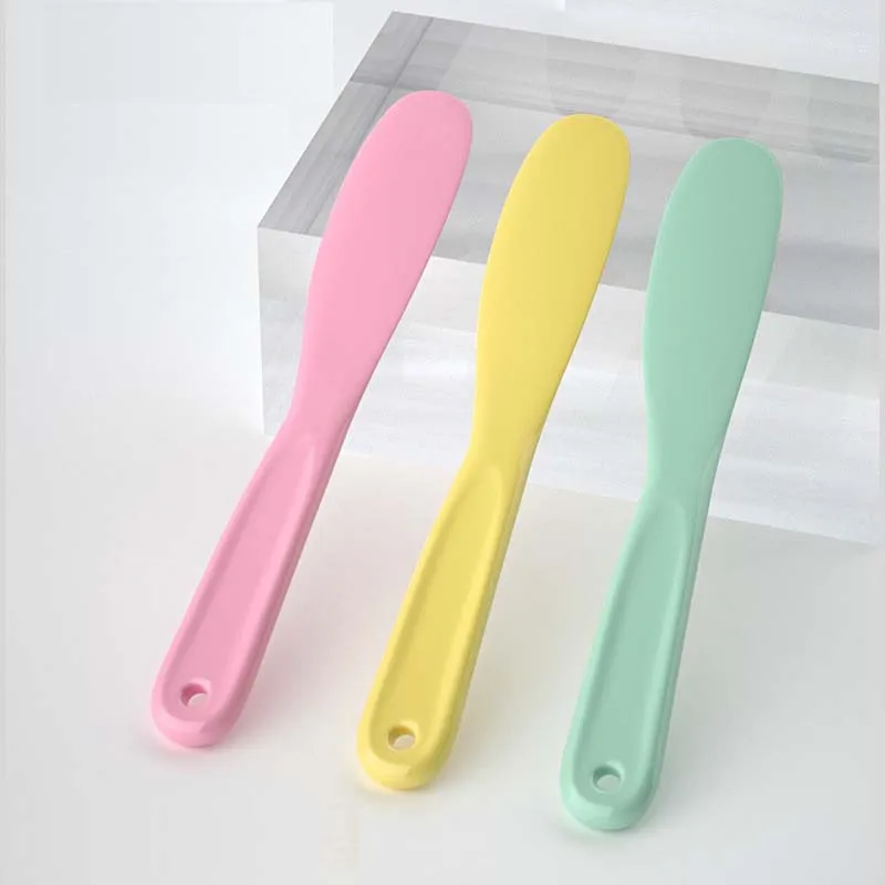 

Pink yellow green plastic cosmetic face makeup spatula, Pink,green,yellow