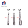 Hot Sales 3pcs/set Impact Driver Socket Adapter Power Set Hex Shank to 1/4" 3/8" 1/2" Extension Drill Bits