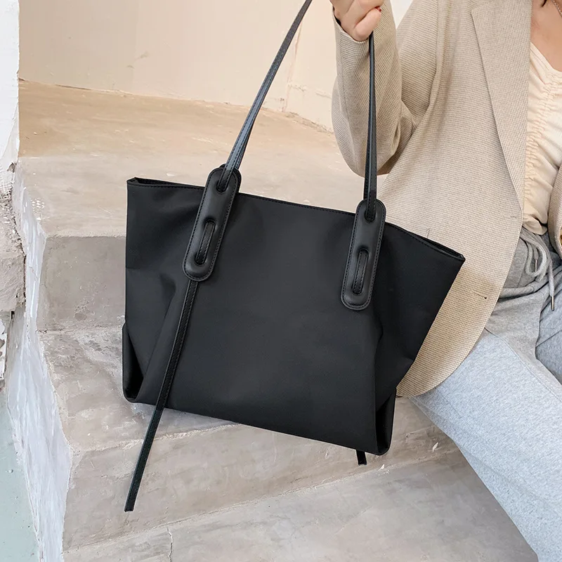 

Wholesale Fashion Bags Big Nylon Waterproof Women Hand Bags Ladies Tote Bag Purse Woman Handbags, 2 colors