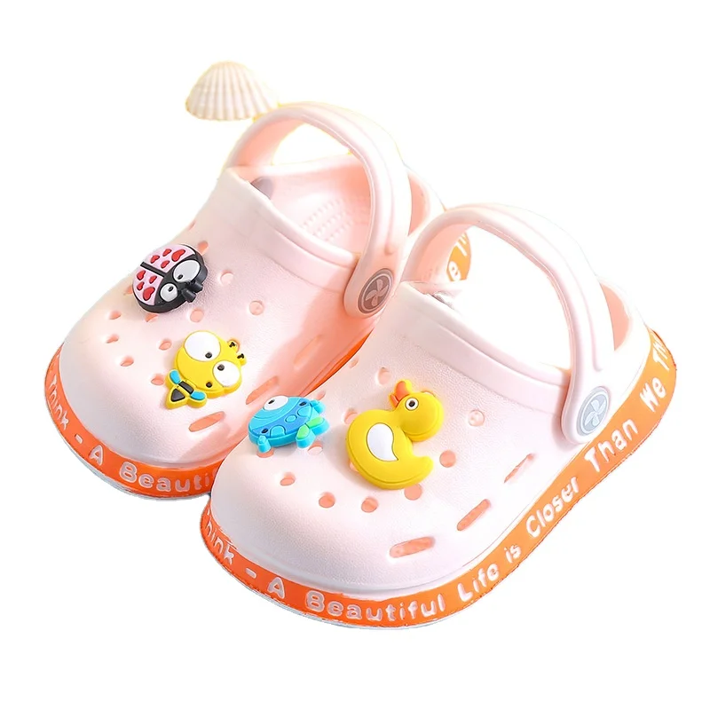 

Hot Selling fashion cute children soft sole anti-slip summer slippers baby kids garden sandal beach shoes