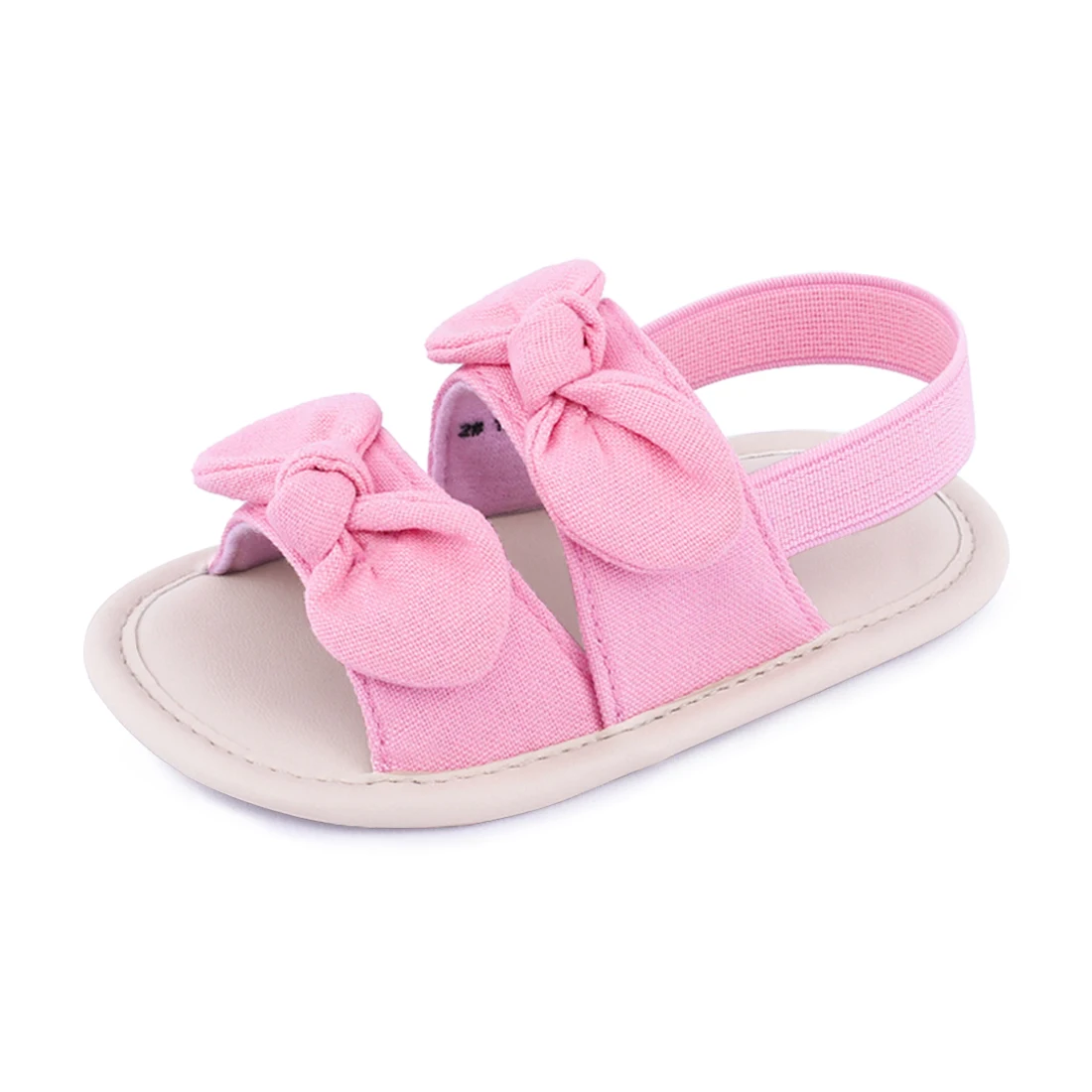 

kids slippers for bedroom girl's bow flat sandals canvas baby shoes, Black;white ,red;customer specified color