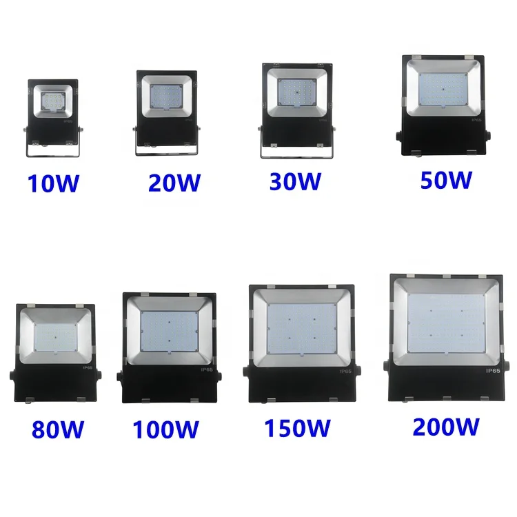 CE RoHS waterproof floodlights 50w 100w 150w 200w 100-240v outdoor garden ip65 architectural led flood lights