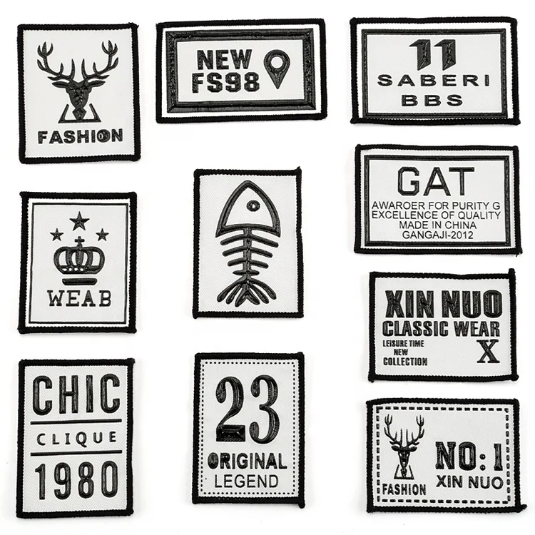 

New fashion handmade 3D PVC printing cloth label big patches for garment bag shoe