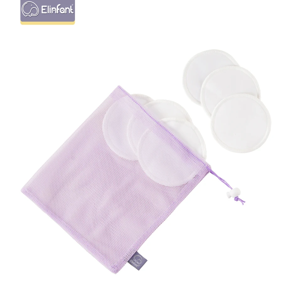 

Elinfant Feeding Pad Reusable Washable Mesh Bag Foldable Anti-galactorrhea Pad