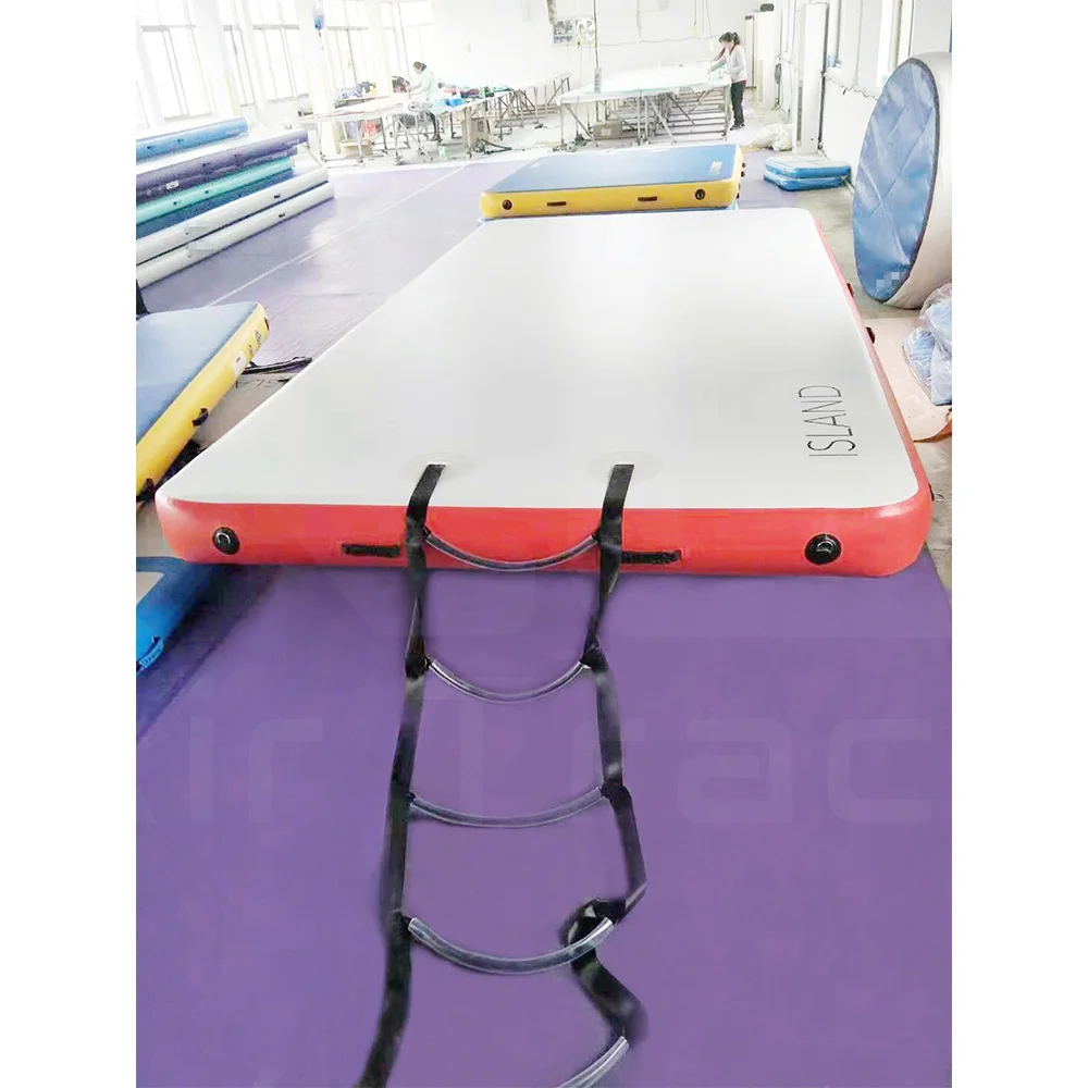 3x2x0.2m red water raft fishing deck inflatable dock pool float platform dock floating tube