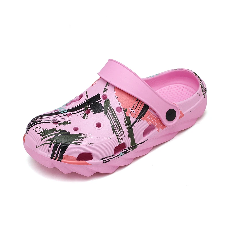 

Customized Logo Wholesale Durable Printed Latest Design Croc Shoes for Kids Childrens Slippers Size 33.5 Kids Clog Shoes, Pink