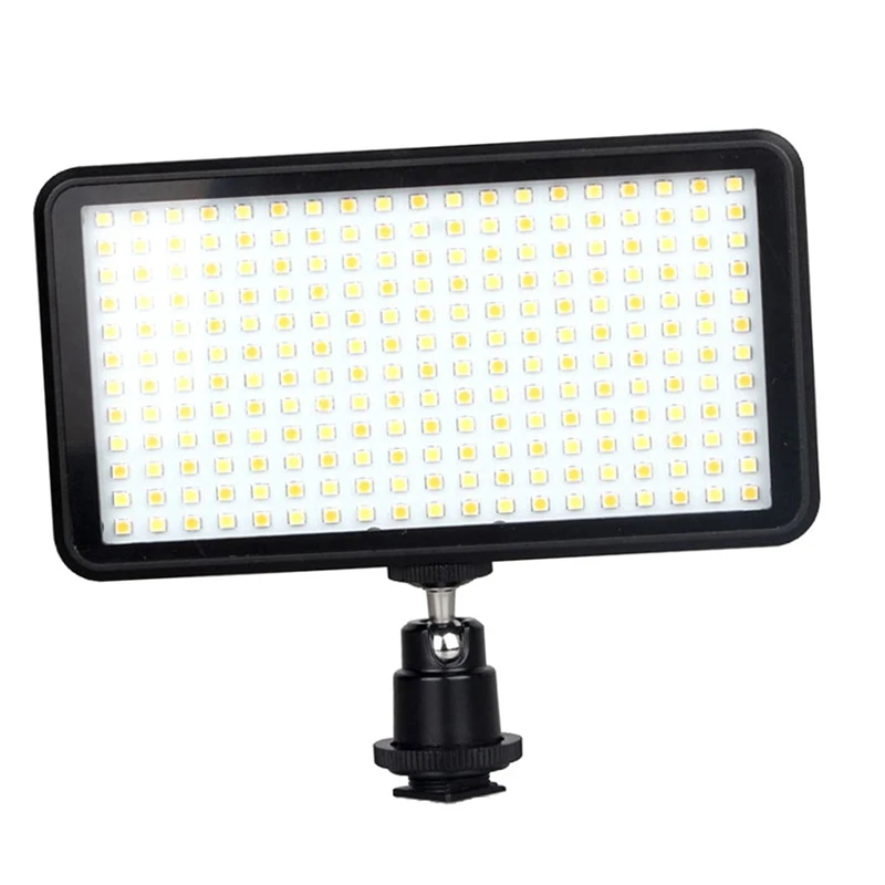 

XUEREN HS-11 LED 228 Light Continuous On Camera Led Panel Light, Portable Dimmable Camera Camcorder Led Panel Video Lighting, Black