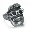 Glass beach man punk Fashion stainless steel gold antique snake god Vintage effect ring both for men and women finger ring