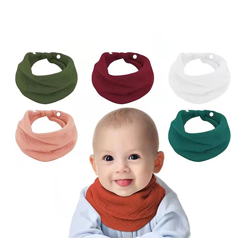 

Acceptable customization 100% cotton gauze saliva towel baby bibs kids scarf, Customized colors