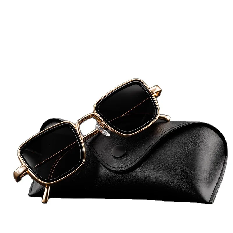 

Cheap High Quality Fashion Metal Square Unisex Sun glasses UV400 Coating Lenses Sunglasses for Men Women