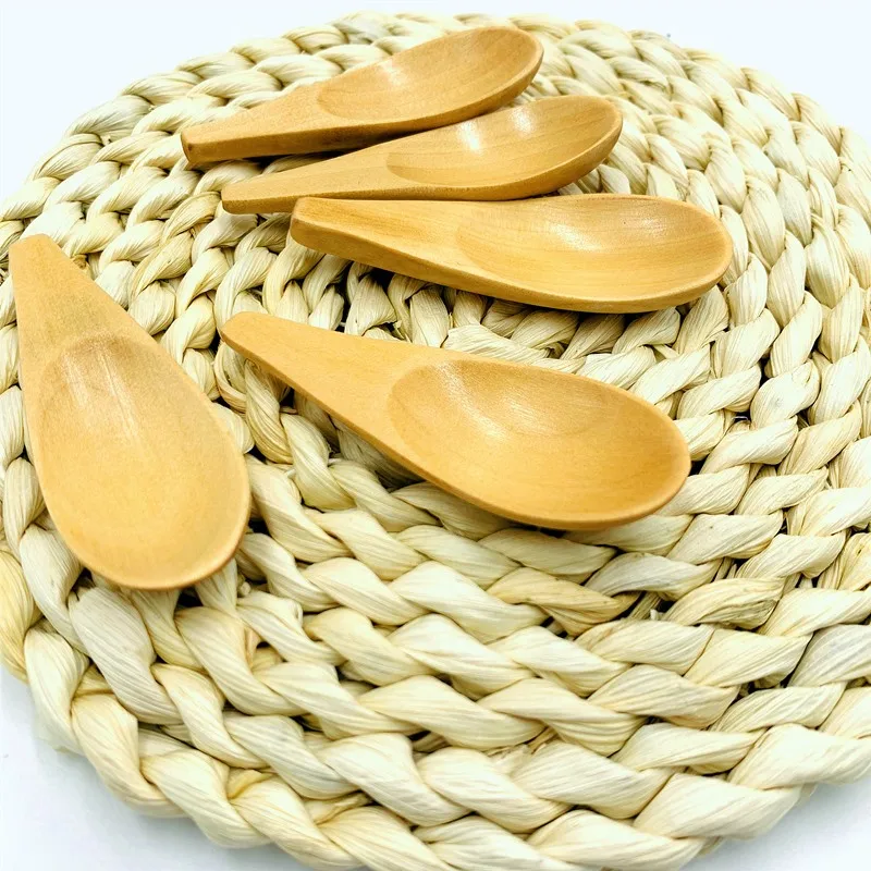 

Handmade Seasoning Condiments bamboo coffee Scoop Baby Solid Honey Teaspoon Measuring Wooden Spoon