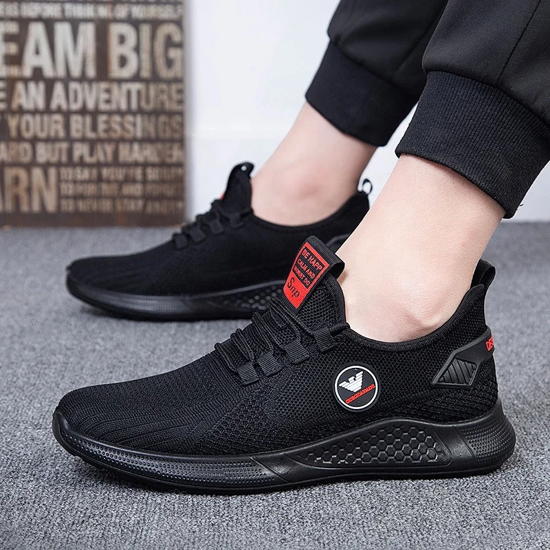 

2021 new arrival Fashion Fly Weave Upper Sport Shoes High Quality Men Sport Running men's fashion sneakers Mens Casual shoes, Black blue brown