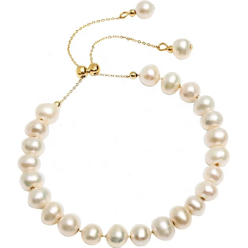 

LONGYAO fashion freshwater bracelet pearl bracelet gold and pearl elastic bracelet