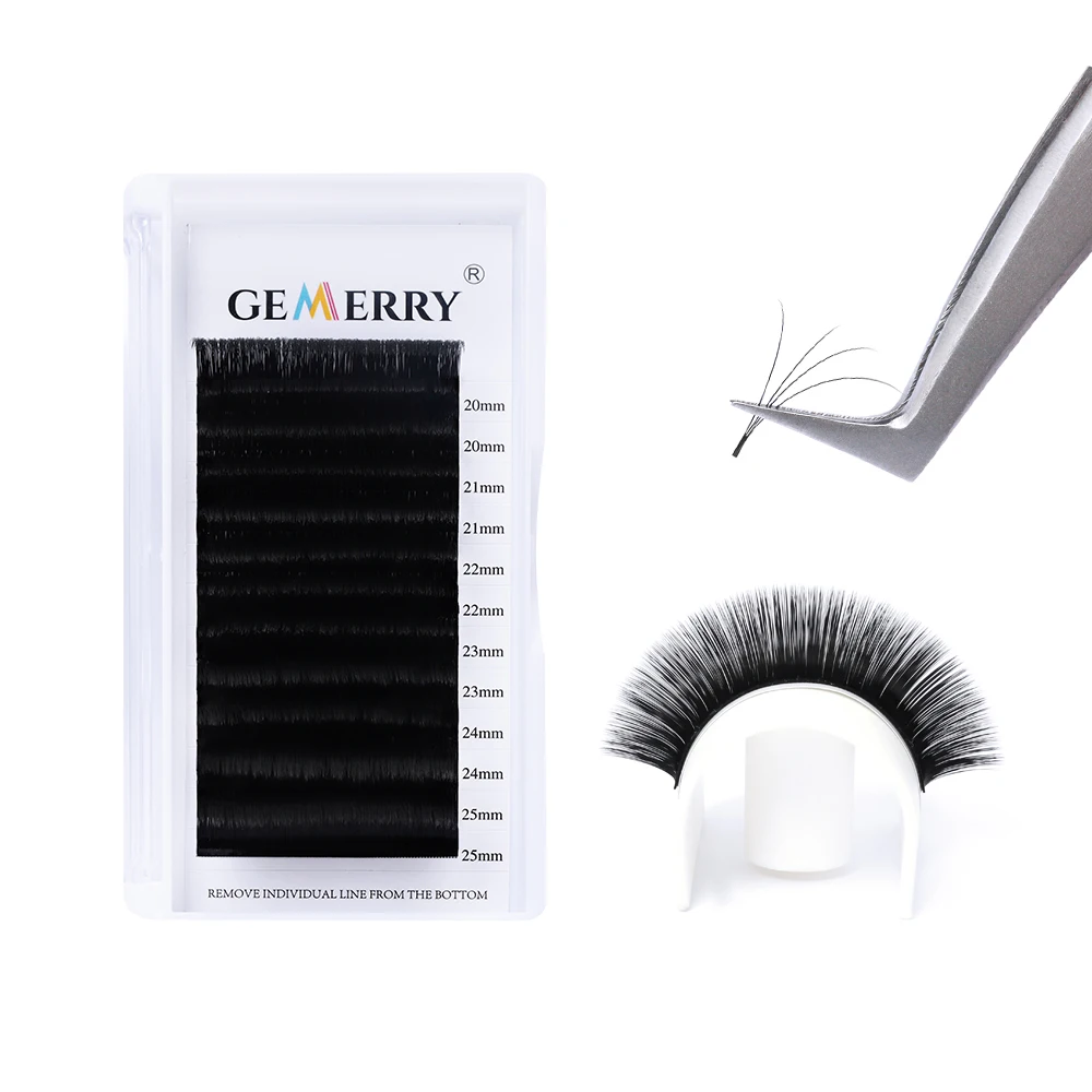 

Eyelash Extension D Curl 0.07 15-20mm Mixed Tray Easy Fan Lashes 2D-10D Volume Lashes Extension Self Fanning Lashes