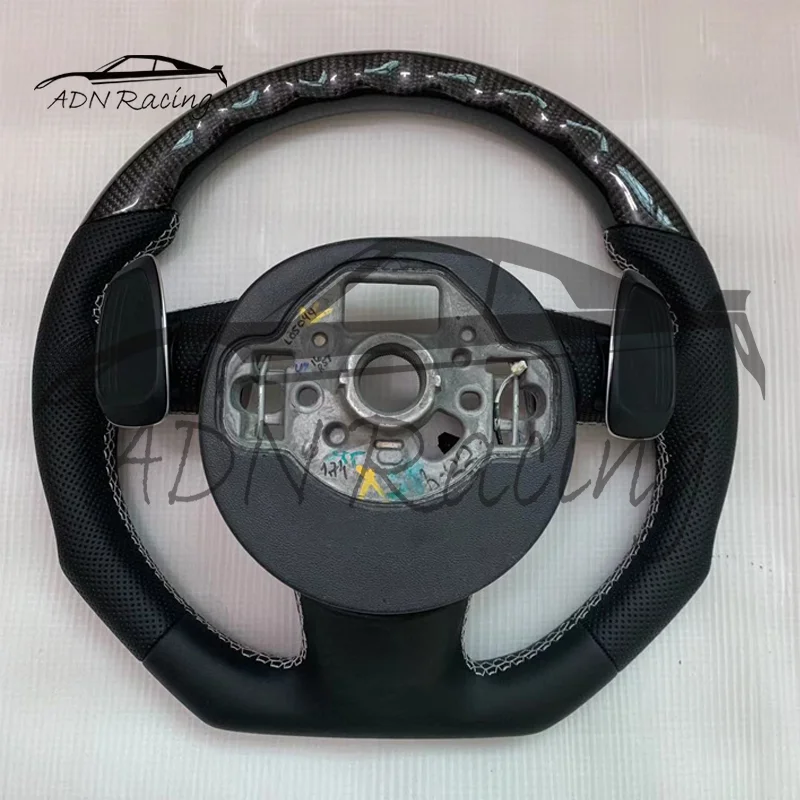 New Design Carbon Fiber-napa Leather Steering Wheel For Audi B8 B8.5 S4 ...