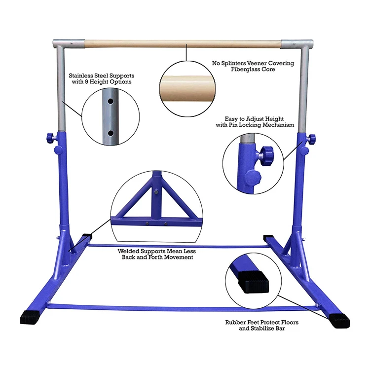 Factory Sale Adjustable Gym Home Horizontal Gymnastic Parallel Bars