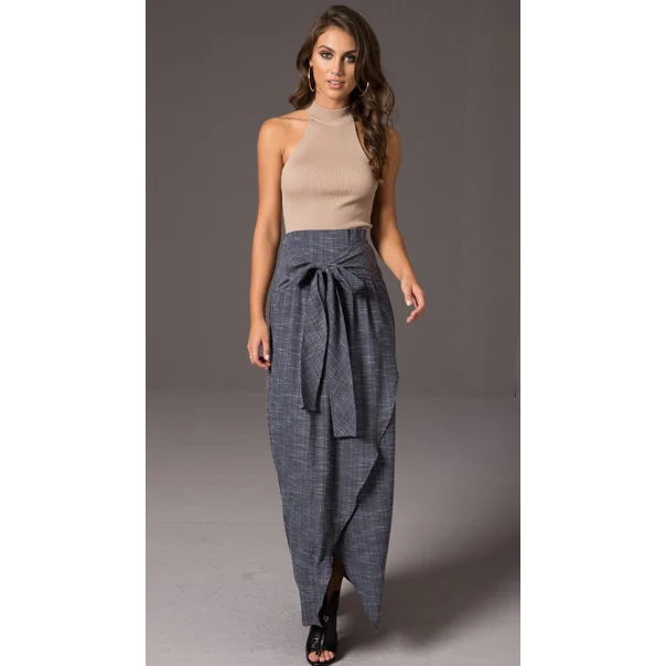 allie wrap maxi skirt