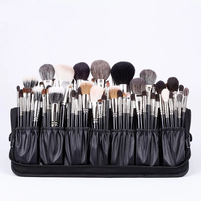 

Facial makeup brush bag Store the bag brush Colour makeup tools Folding cosmetic bag Portable and large capacity Vertical zipper