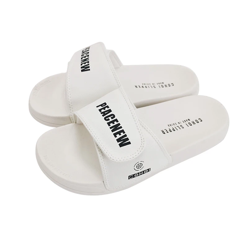 

OEM Custom Brand Logo Laser colorful slipper PU Women Indoor slippers outdoor summer beach sandal oem custom brand flip flops, Picture