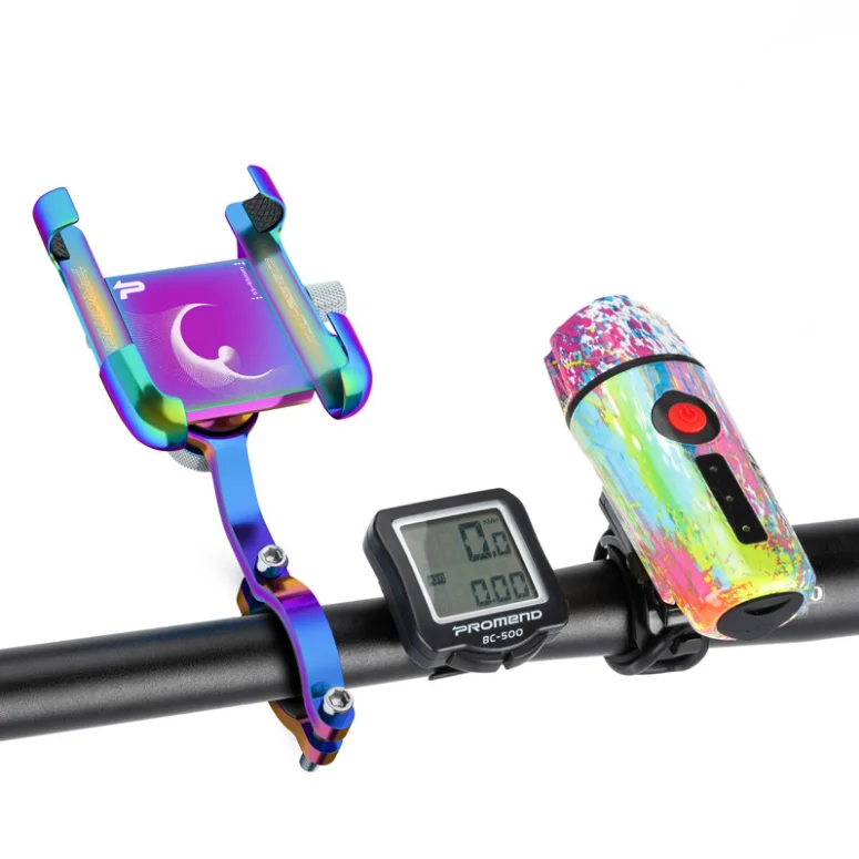 

2021 New Rainbow Color 360 Degree Adjustable Bike Mobile Phone Holder Phone Holder For Bicycle Motorcycle, Picture shows