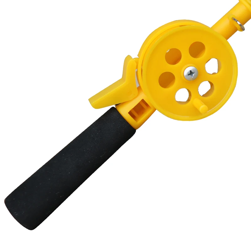 

Factory straight hair wholesaleConvenient to carry quality plastic ice fishing rod set, Yellow