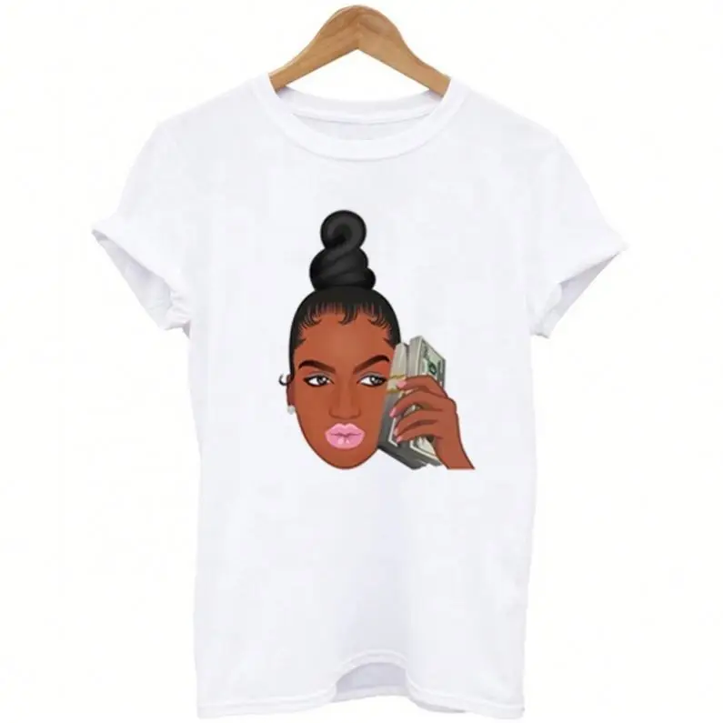 

Wholesale Make Money Not Friends T Shirt Women Harajuku T-Shirt Cool Black Girl Tshirt Ladies Fashion Top Tees, Picture