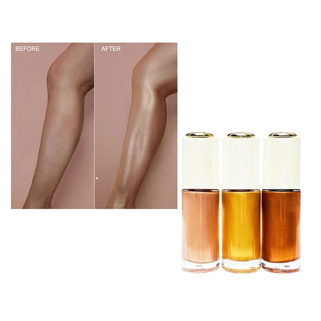 

AH Wholesale Customized Private Label Makeup Glow Body Shimmer Liquid Highlighter Oil, Multi-colored