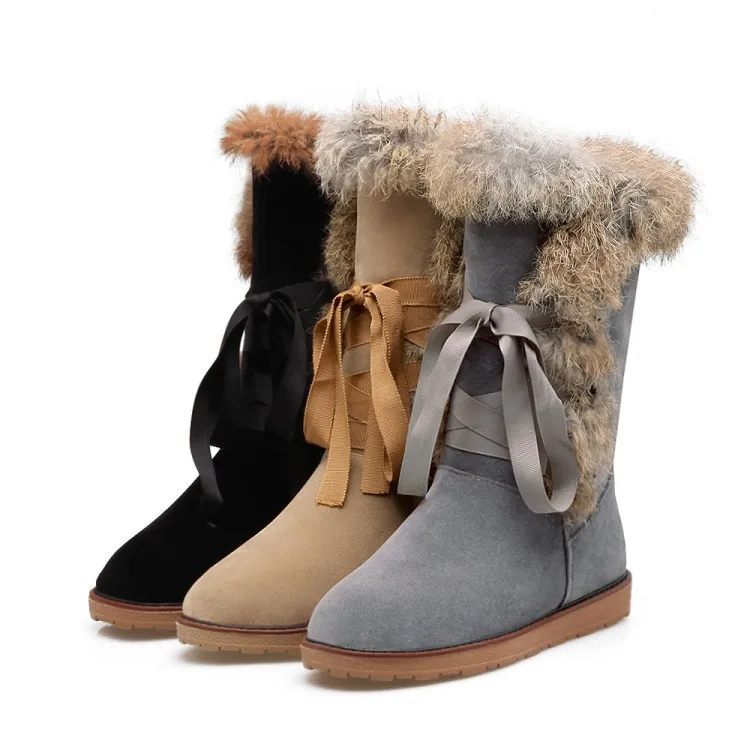 

2021 ODM/OEM China plush snow boots non-slip fashion women boots