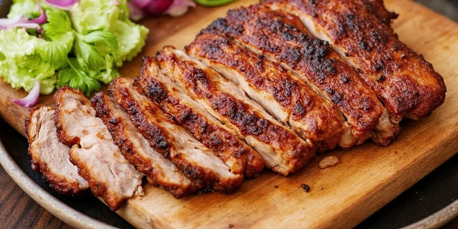 Chipotle lime marinade poured over raw pork shoulder