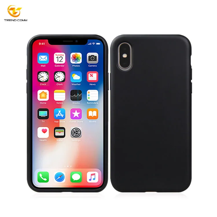 

New Popular Wheat Straw Eco-friendly biodegradable TPU Soft Phone Case for iPhone Xs Max, Black, blue,pink, red, white