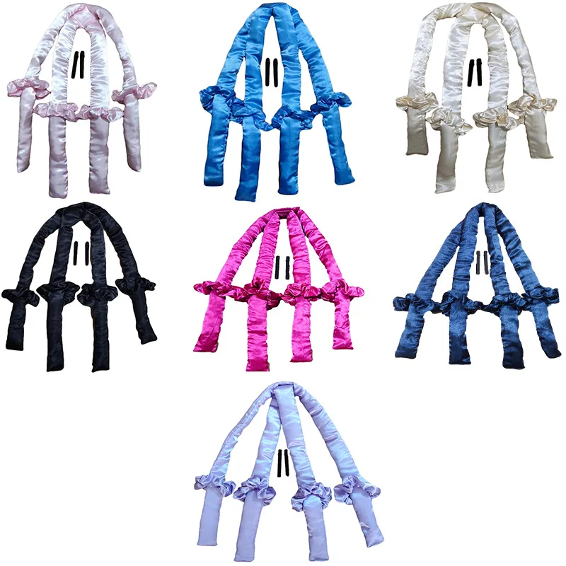 

Cotton Claw Curling Ribbon Rods Iron Hair Rollers Heatless Hair Styling Silk Octopus Heatless Hair Curler For Sleeping