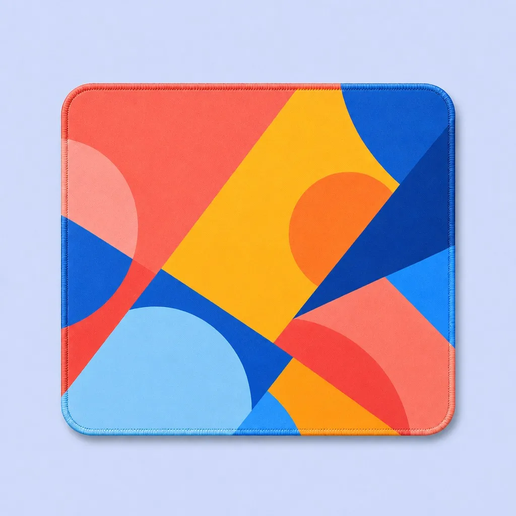 Bauhaus Modernist Color Block Square Mat