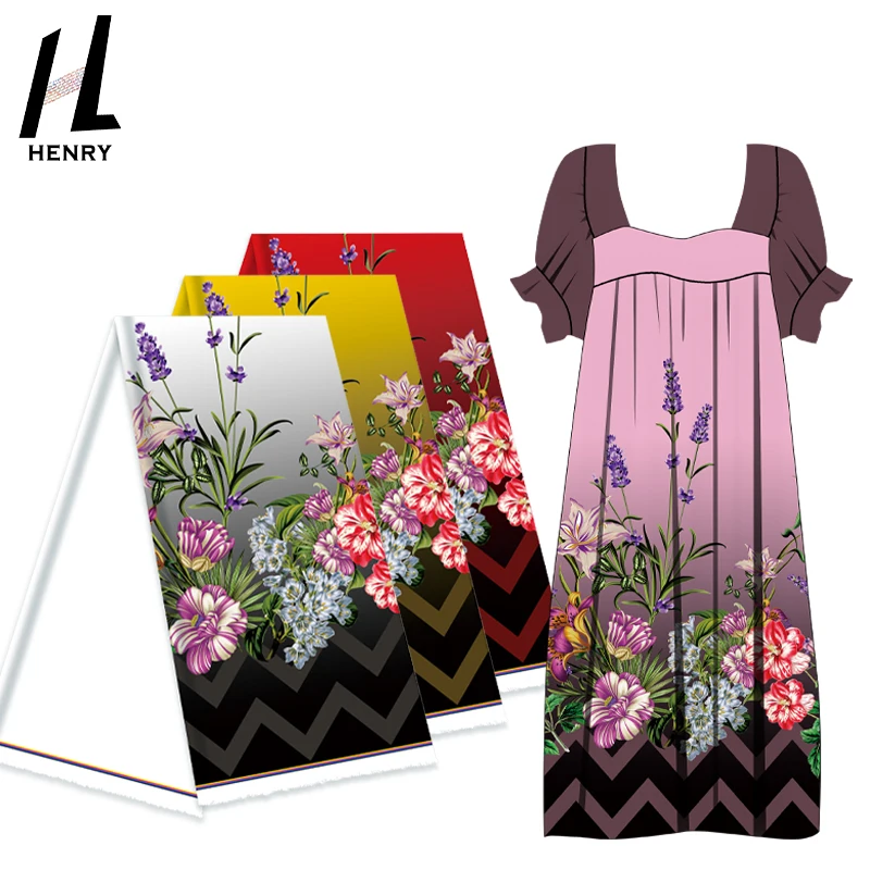 

China Factory Wholesale Floral Pattern100% Poly Hawaiian Material Tribal Fabrics