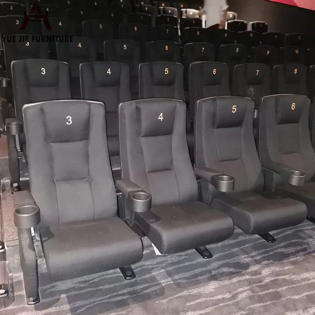 
Black PU Leather Theatre Cinema Chair 
