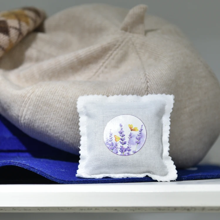 
Wholesale Natural Cotton Fashion small scented pillow Custom size white cotton square dry lavender buds scented sachets 