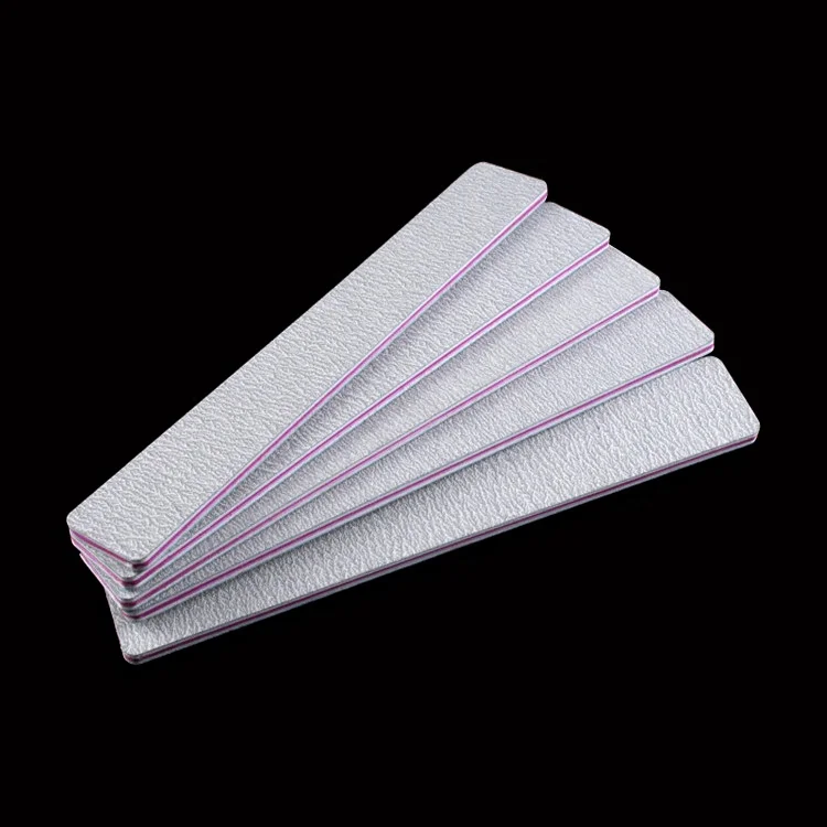 

Good Quality Double Sided Korea Sandpaper Zebra Grey Nail File 100/180 Square Shape Nail Art Files For Manicure