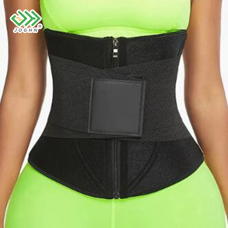 

JOGHN Hot Selling High Quality Double Pull Adjustable Elastic Back Brace Belt Waist Support for Women, Black and red