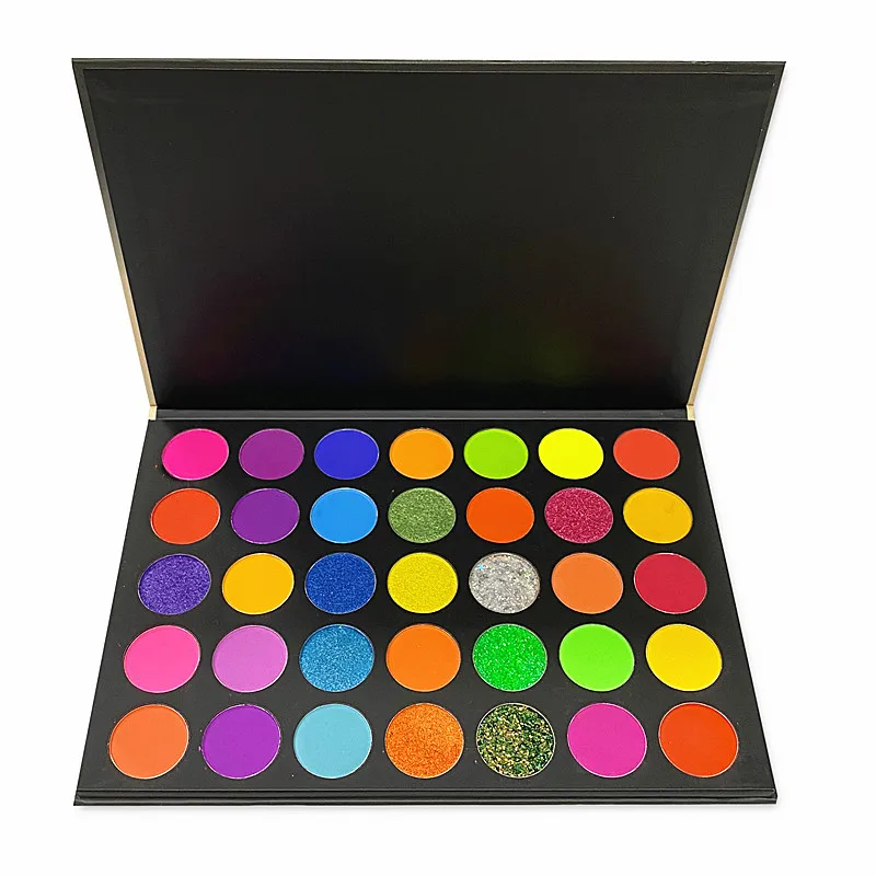 

Private Label 35 Color Pigmented Pressed Pure Glitter Eyeshadow Wholesale High Quality Makeup Eyeshadow Palette
