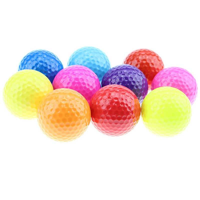 

Wholesale Colorful 2 Layer Mini Golf Balls Mix Colors Practice Golf Balls for Ladies, Yellow green red purple or custom