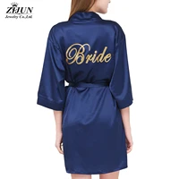 

RTS Personalized Silk Bride Robes Women Satin Kimono Robe Spa Wedding Party Bridesmaid DIY Glitter Writings Bridal Robe