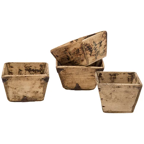 

chinese antique home decoration accessories rustic wooden rice measurement, Customized color