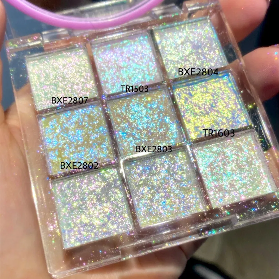 

9 Colors Pan Chameleon Effect In Stock Multichrome Pressed Powder Iron Pan Eyeshadow Pigment Duochrome Multi Chrome Pigments