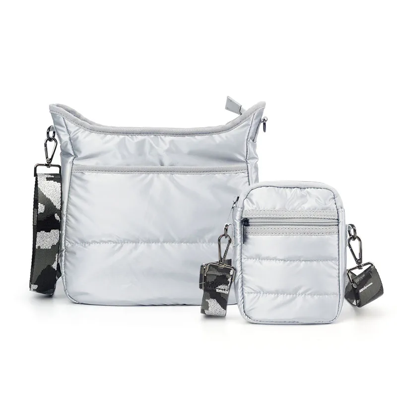 

2022 New Fall Winter Vintage and Fashion Quiltted Nylon Puffer Crossbody Bag