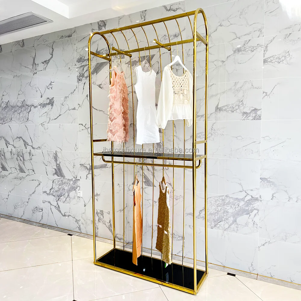 

the newest wholesale showroom boutique clothing rack with shelves shop design for retail store clothing