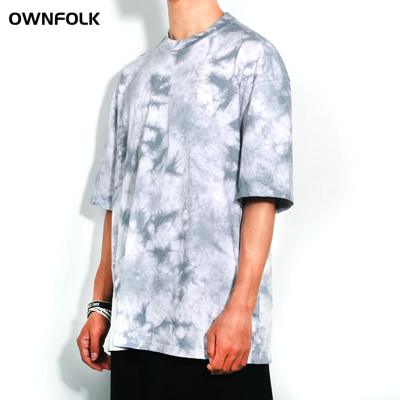 

OWNFOLK Wholesale 100% Cotton Custom tie-dye Men's T-Shirt Printing Your Brand T Shirt Men Graphic Tees Shirt