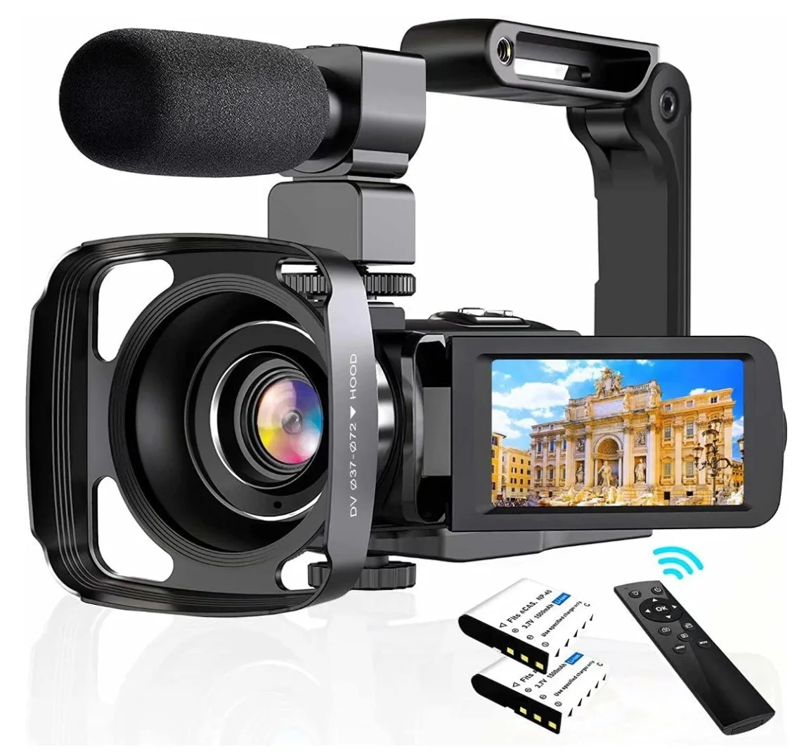 

Drop shipping 4K 3 inch touch screen Digital camera with microphone With 56MP HD video recorder Vlogging Camcorder for Youtube