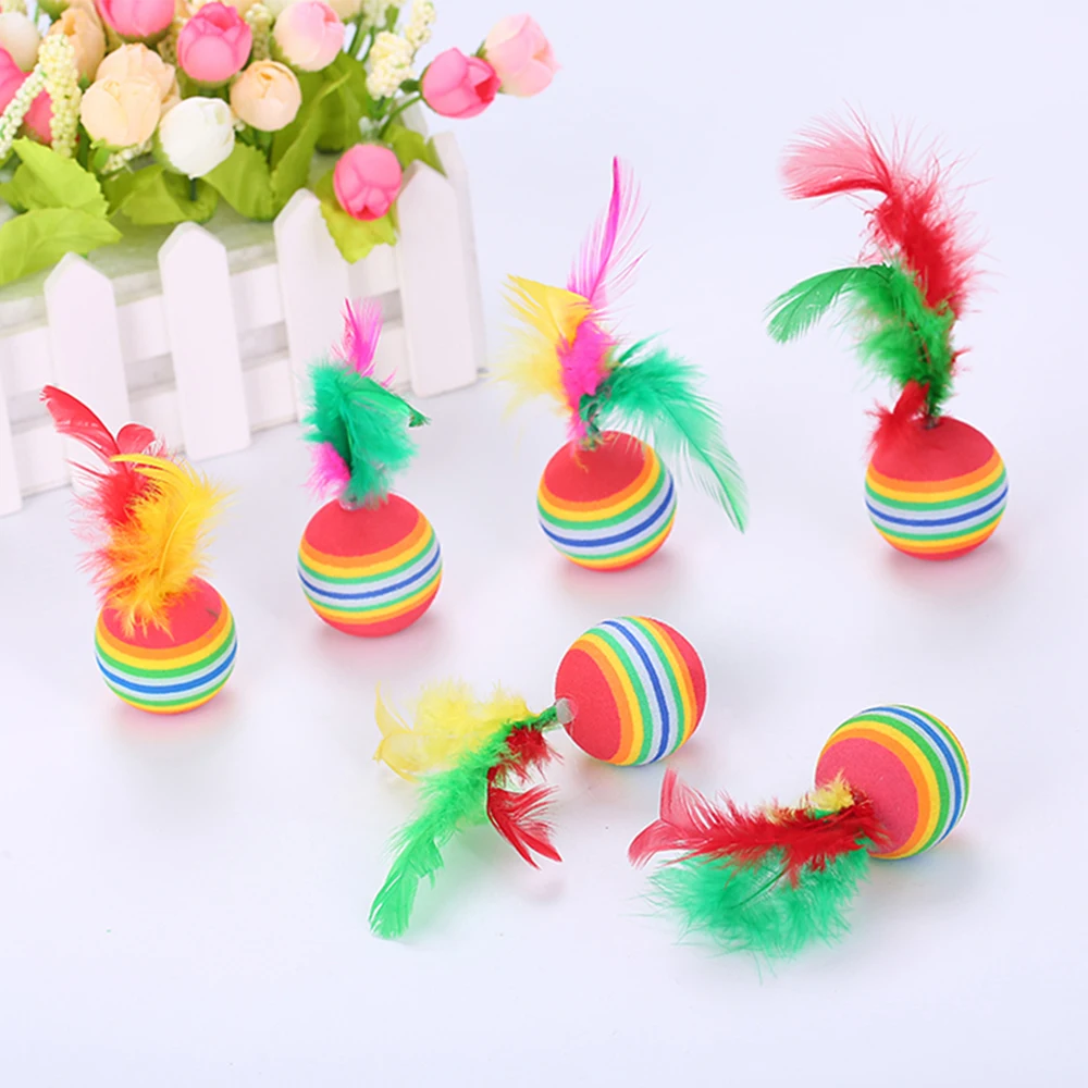 

Wholesale soft colorful ball toys OEM production cat ball toys light pet ball toys