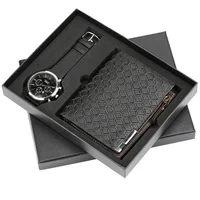 

Men's Gift Set Beautifully Packed Watch Wallet Set Quality Combination wristwatchand Wallet